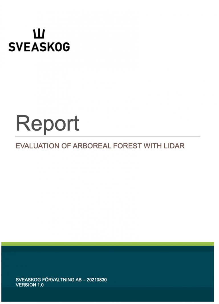 Utvärdering av Arboreal Skog med Lidar